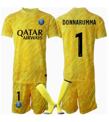 Paris Saint-Germain Gianluigi Donnarumma #1 Målvakt Tredje Kläder Barn 2024-25 Kortärmad (+ Korta byxor)